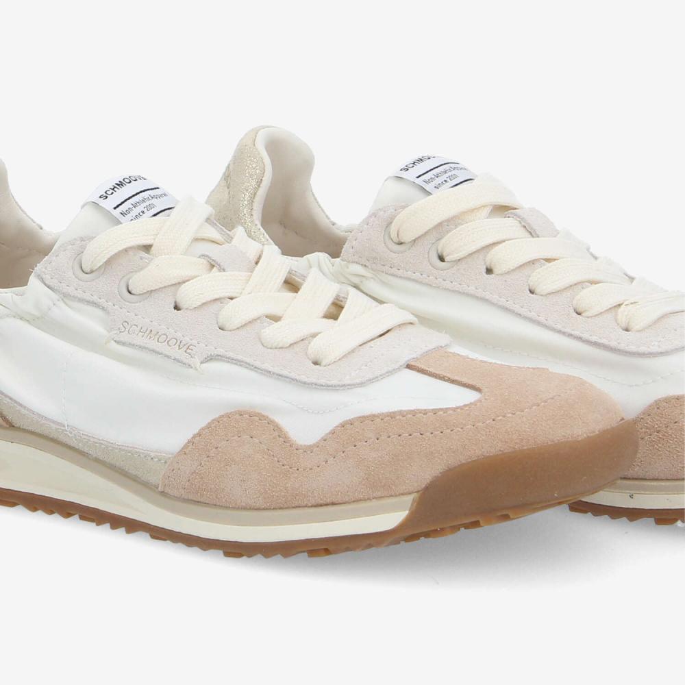 CAMDEN SNEAKER W - NYL/SDE/CRYSTAL - BLANC CASSÉ/BEIGE/OR