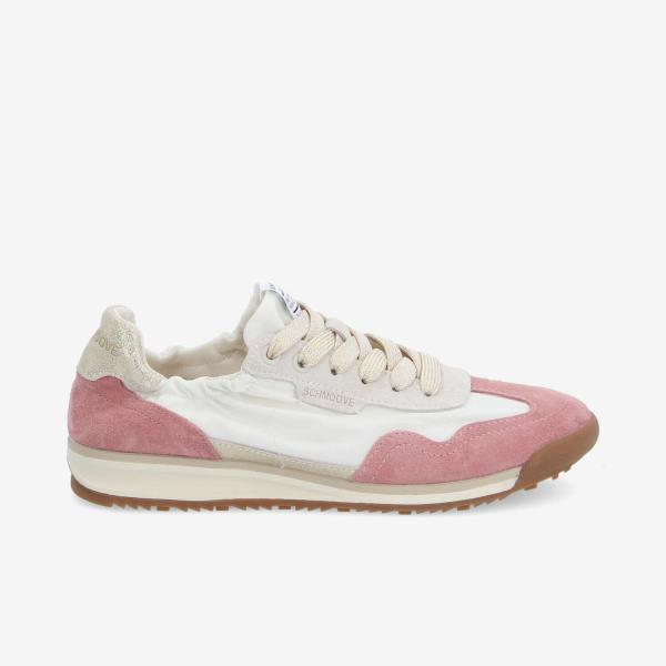 CAMDEN SNEAKER W - NYL/SDE/CRYSTAL - BLANC CASSÉ/ROSE/OR