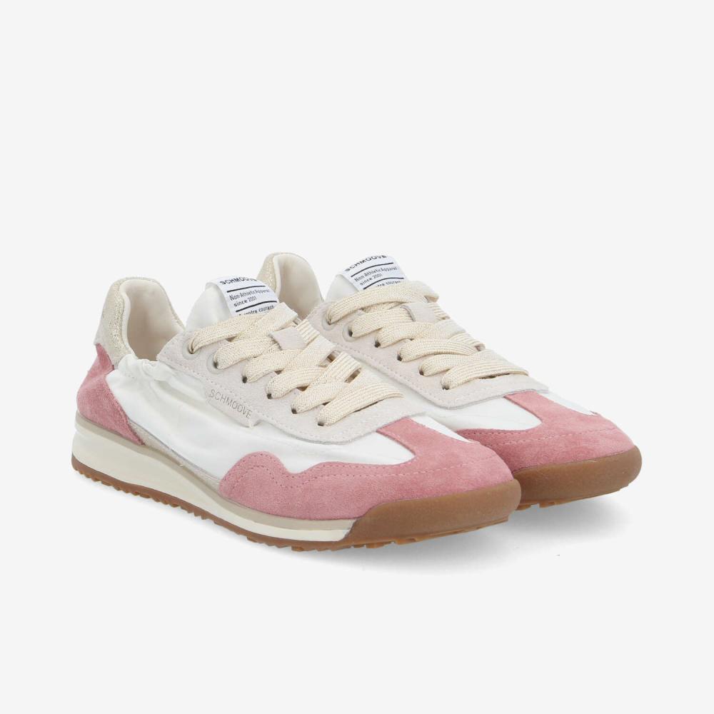 CAMDEN SNEAKER W - NYL/SDE/CRYSTAL - BLANC CASSÉ/ROSE/OR