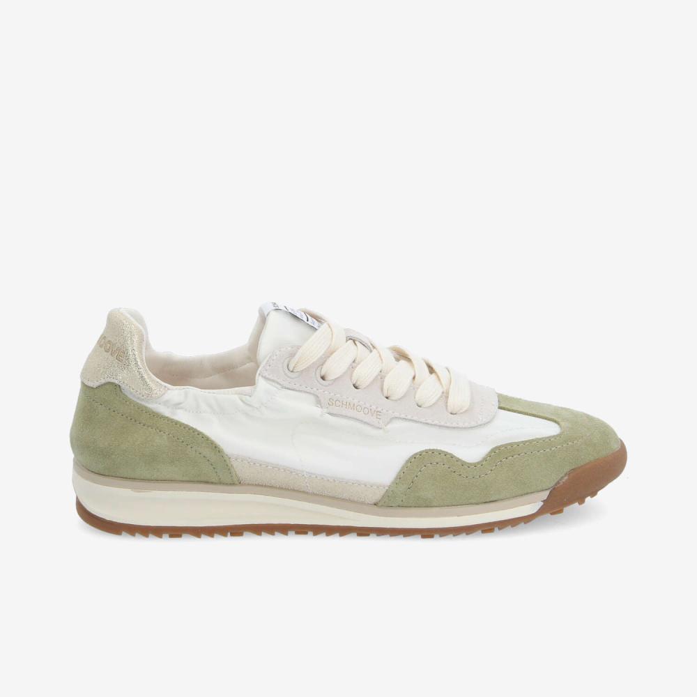 CAMDEN SNEAKER W - NYL/SDE/CRYSTAL - BLANC CASSÉ/VERT/OR