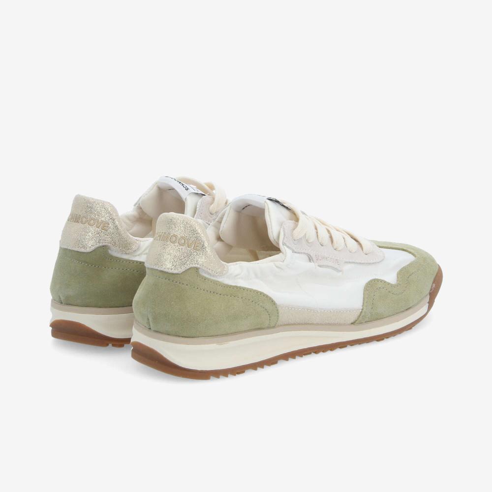CAMDEN SNEAKER W - NYL/SDE/CRYSTAL - OFF WHITE/GREEN/GOLD