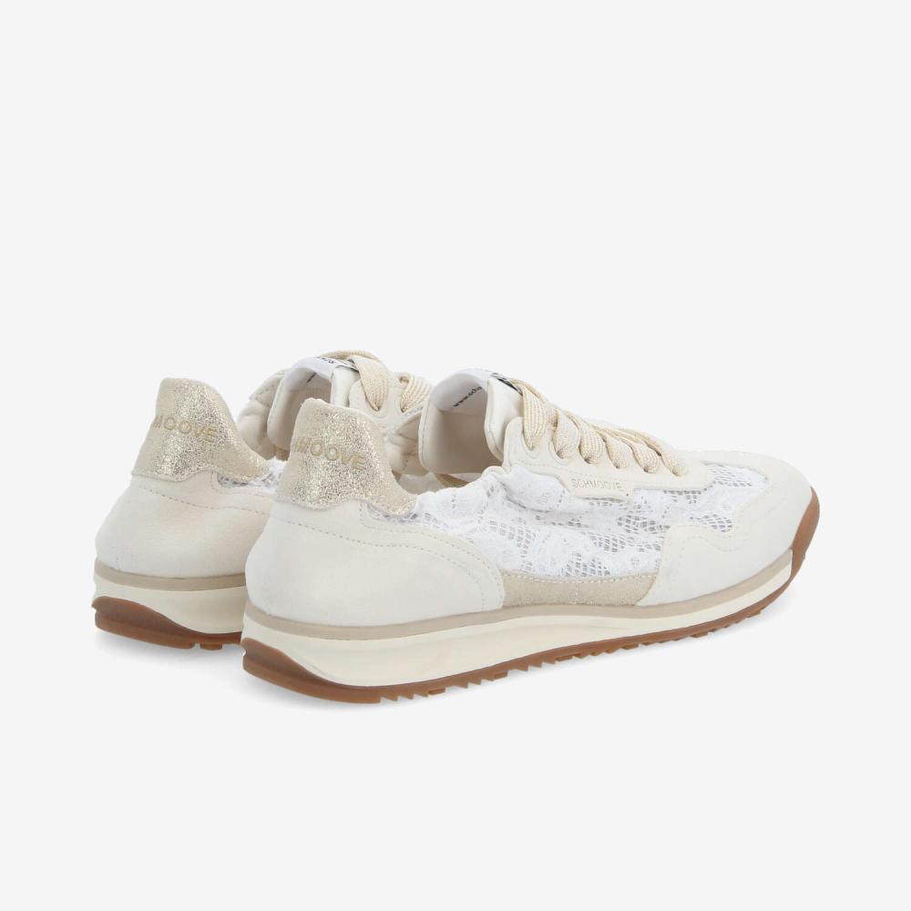 CAMDEN SNEAKER W - LACE/SDE/CRYSTA - BEIGE/GOLD