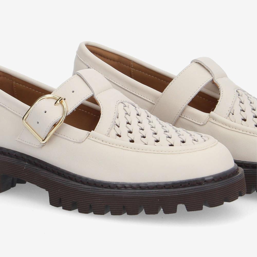 MYSEN BABIES W - NAPPA/WOVEN - BEIGE