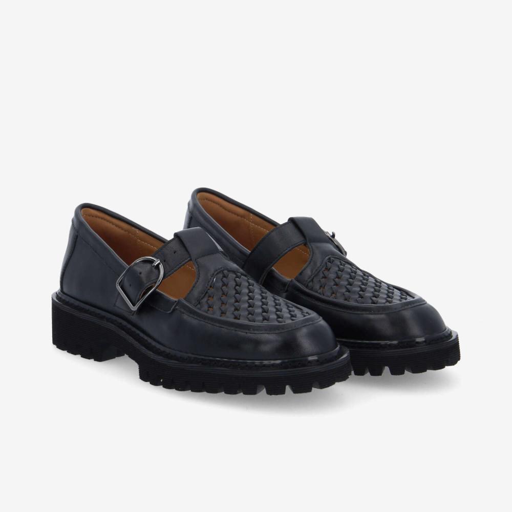 MYSEN BABIES W - NAPPA/WOVEN - BLACK