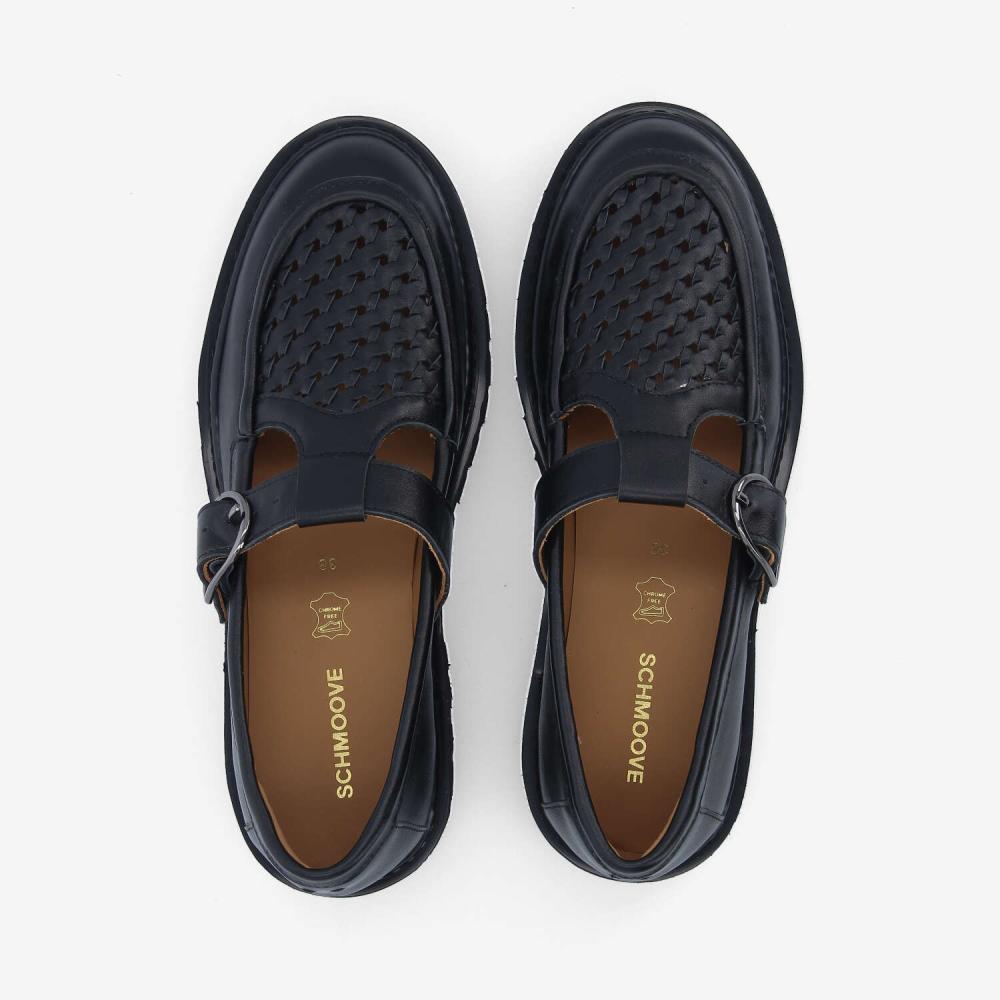 MYSEN BABIES W - NAPPA/WOVEN - BLACK