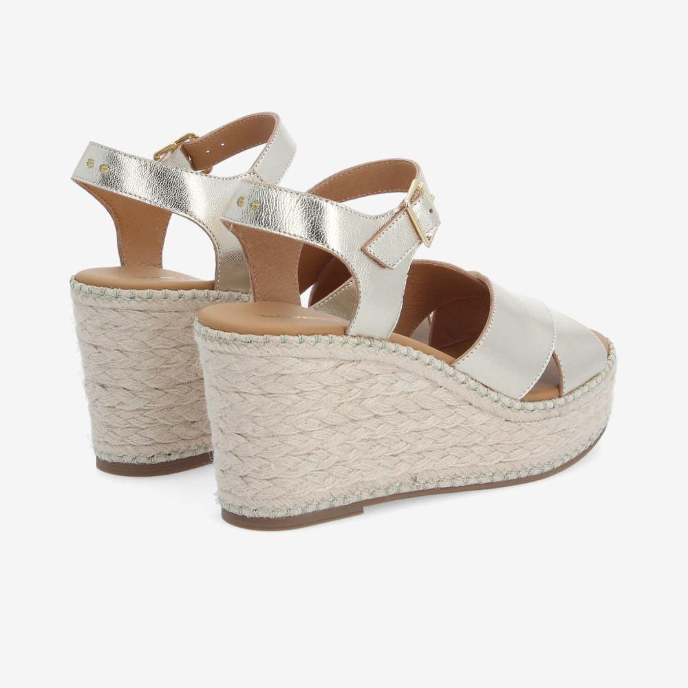 MINA SANDALE W - METAL LEATHER - GOLD