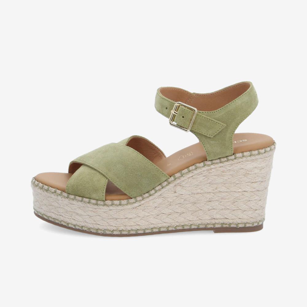 MINA SANDALE W - SUEDE - GREEN