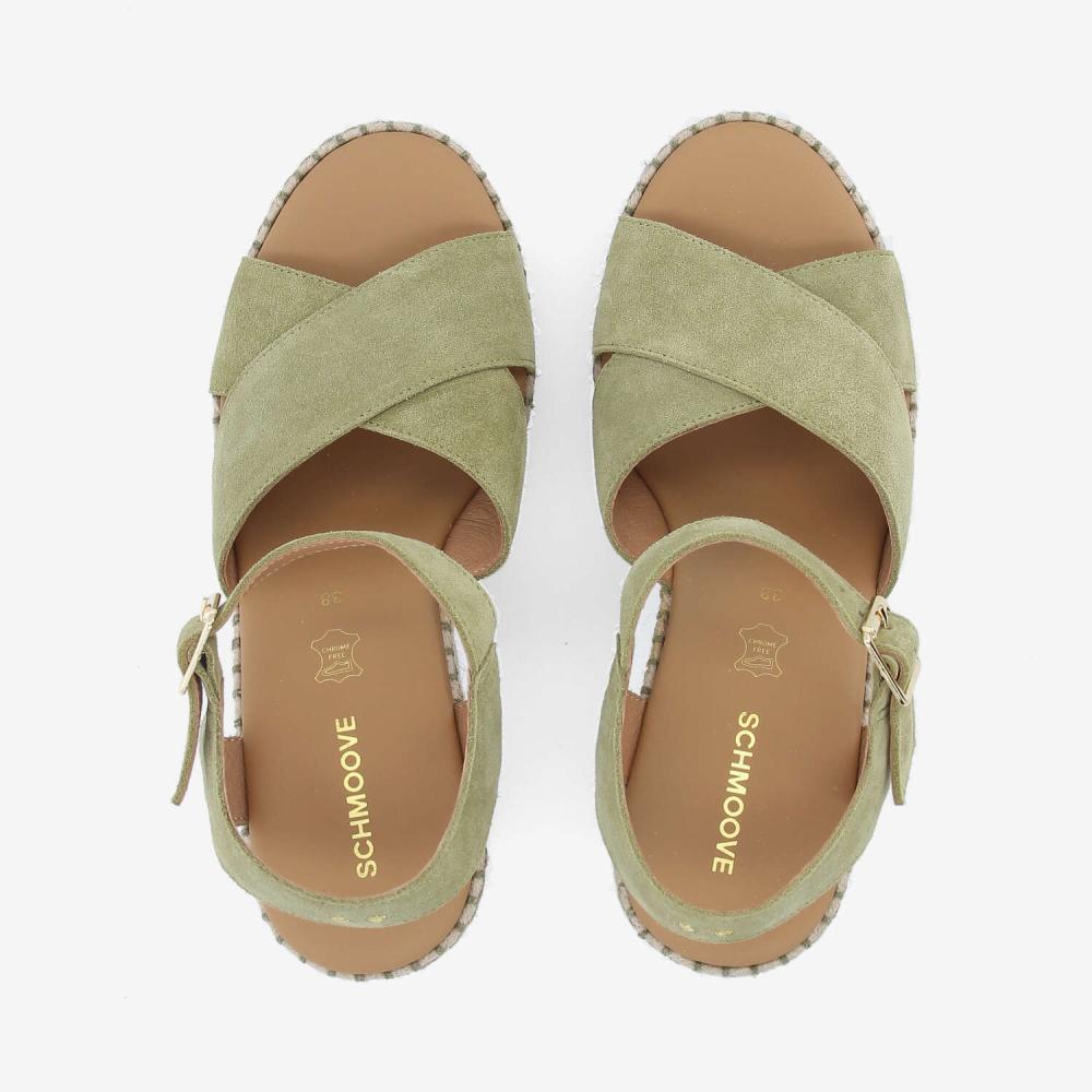 MINA SANDALE W - SUEDE - GREEN