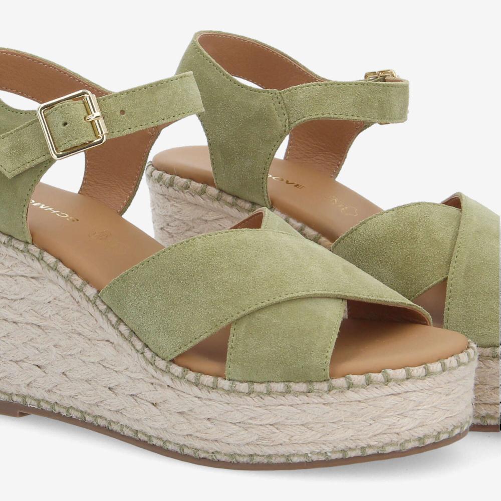 MINA SANDALE W - SUEDE - GREEN