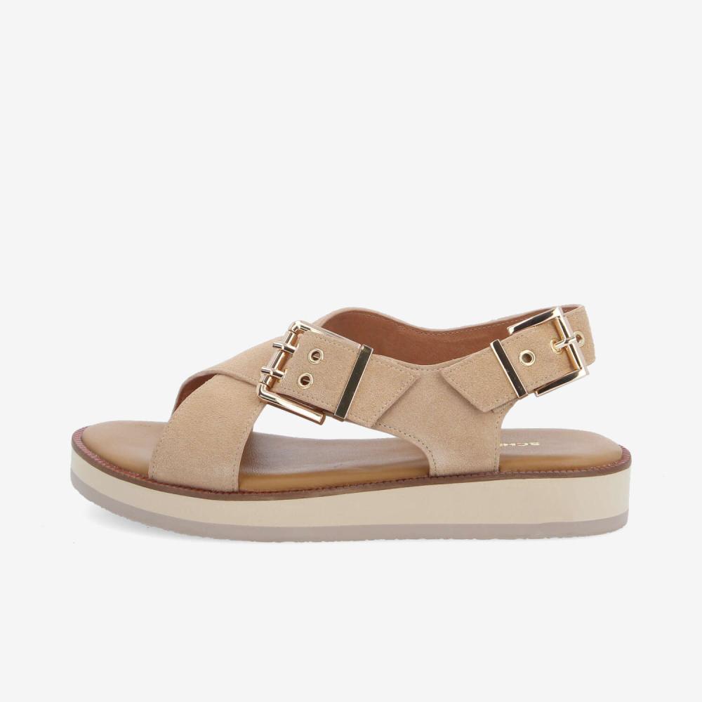 SIGUI CROSS SANDAL W - SUEDE - BEIGE