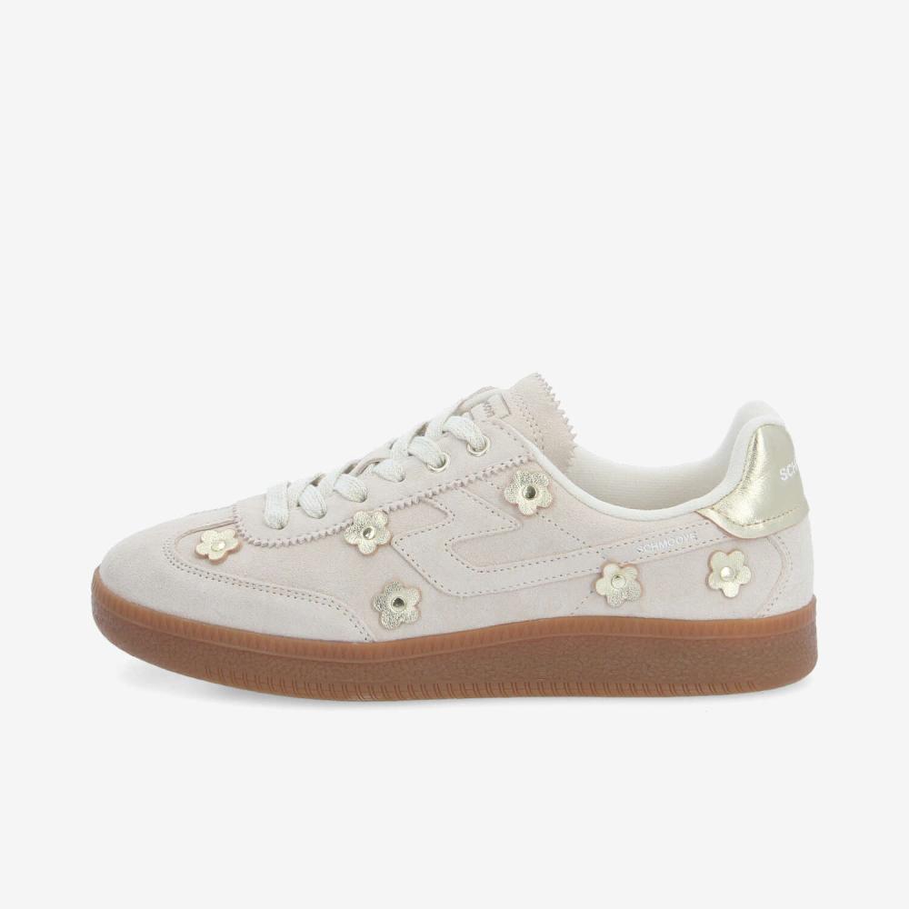 SHEFFIELD FLOWER W - SUEDE/FLOWER - BLANC CASSÉ/OR