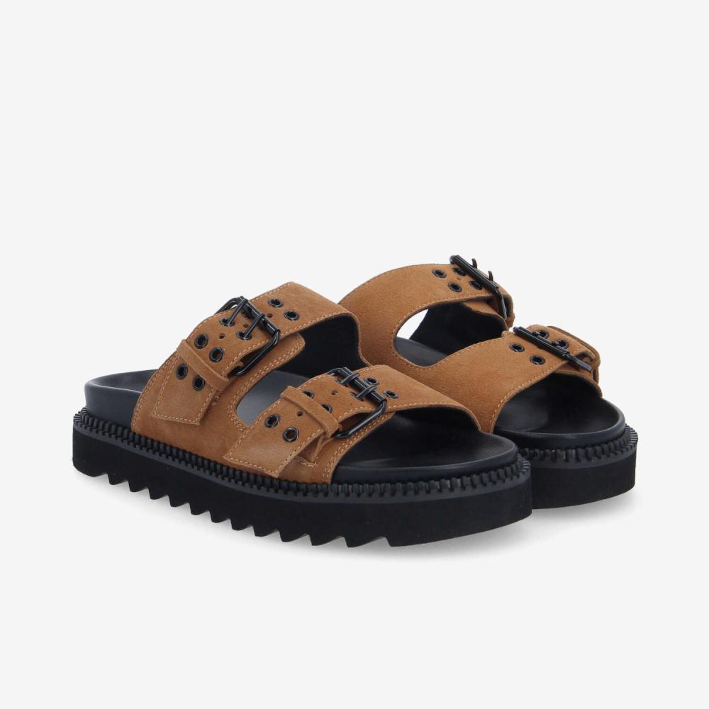 STELLA BUCKLE W - SUEDE - BROWN