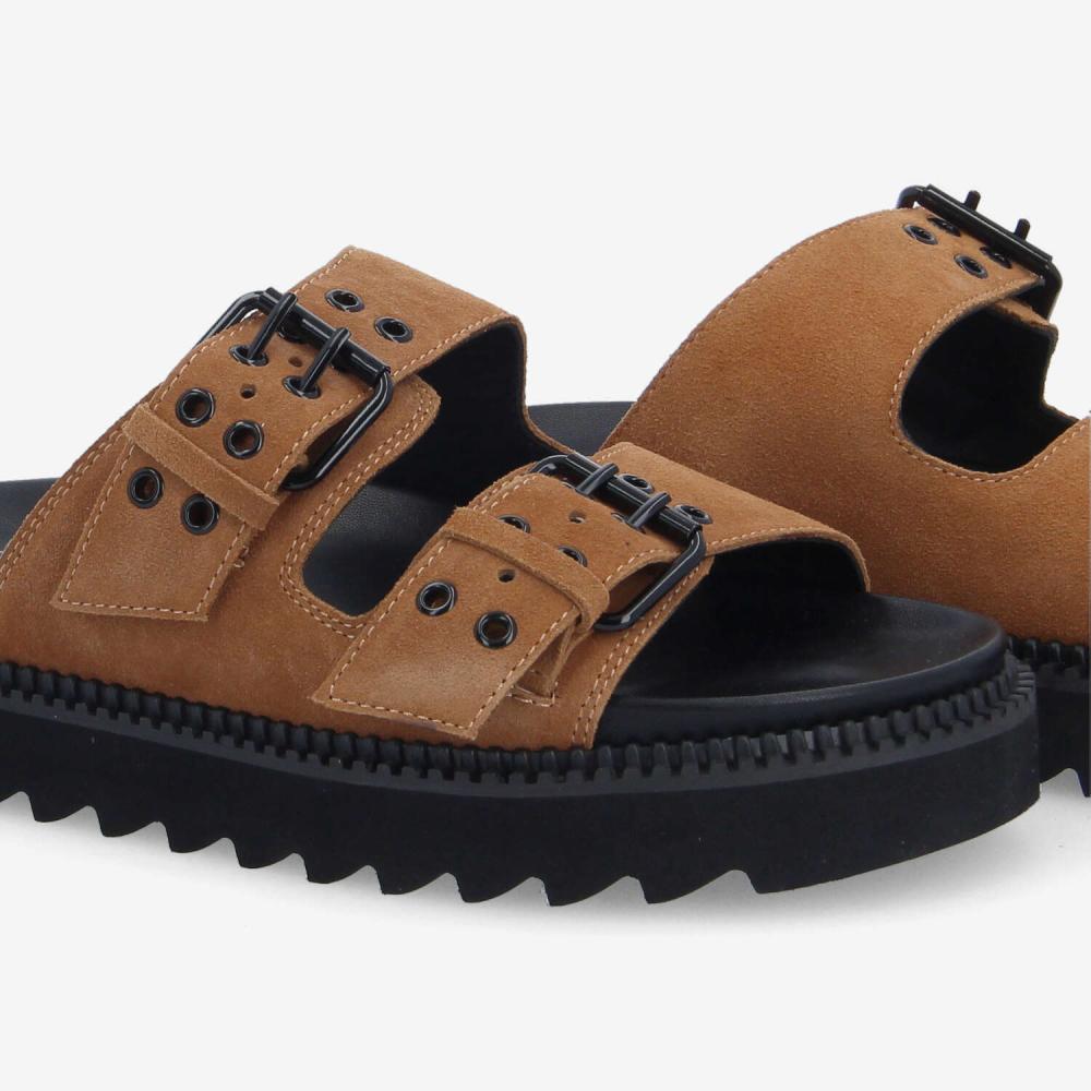 STELLA BUCKLE W - SUEDE - MARRON