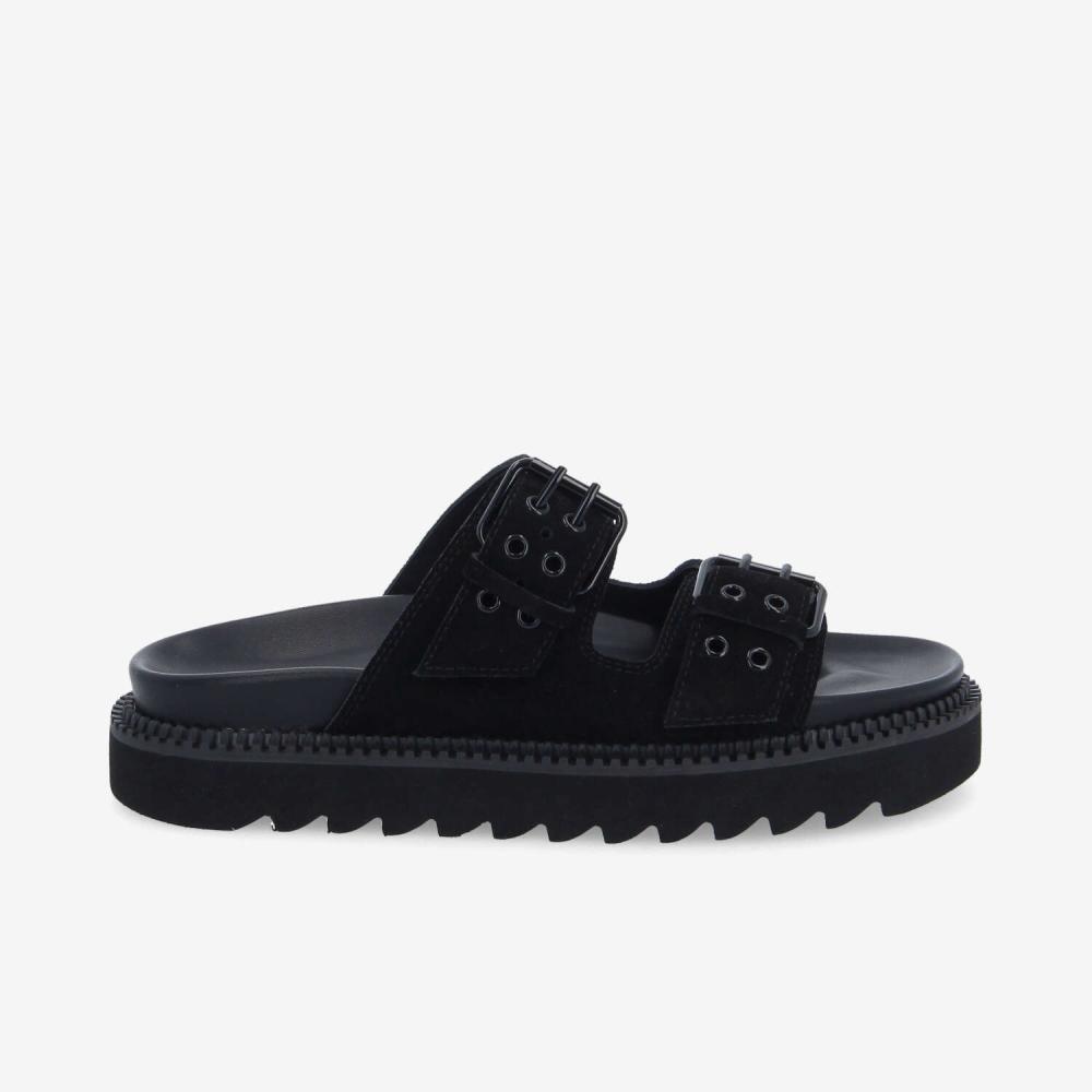 STELLA BUCKLE W - SUEDE - NOIR