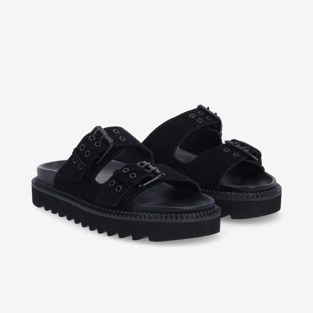 STELLA BUCKLE W - SUEDE - NOIR