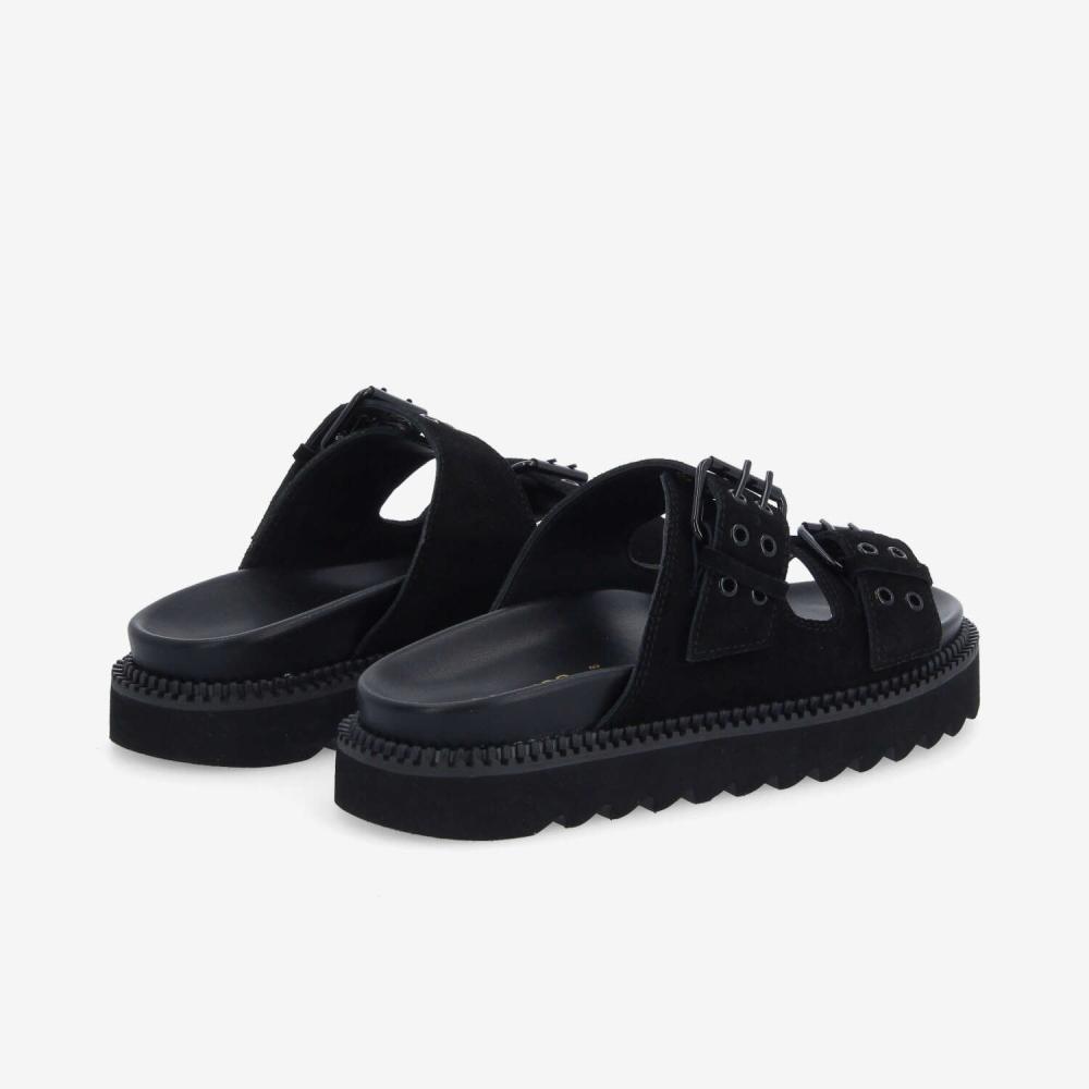 STELLA BUCKLE W - SUEDE - BLACK