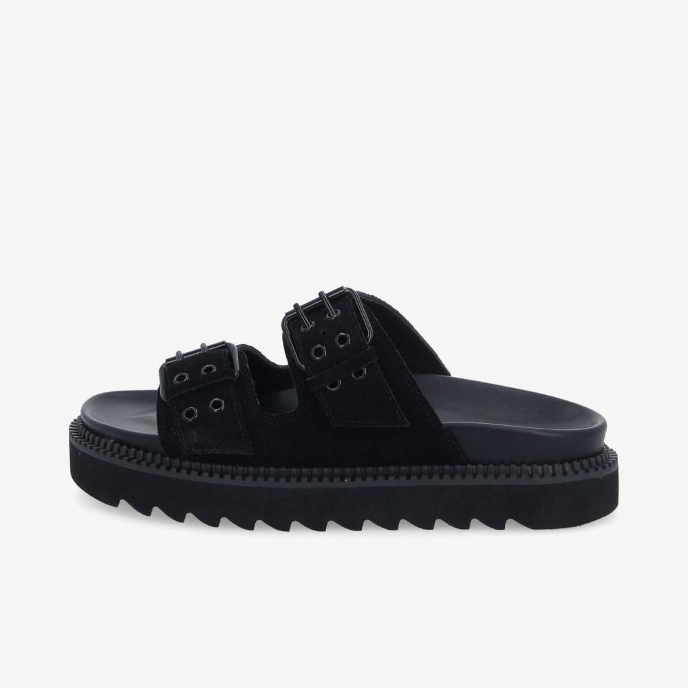 STELLA BUCKLE W - SUEDE - BLACK