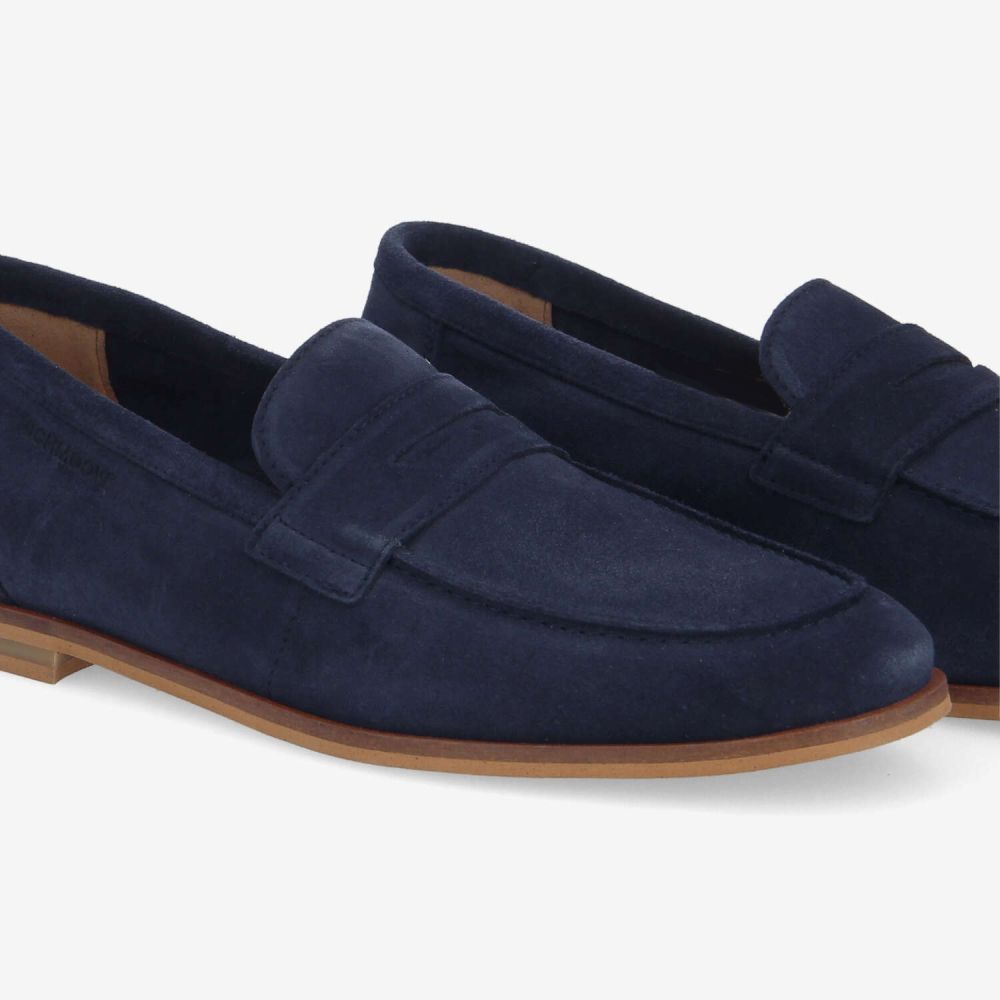 SMART MOC M - SUEDE LEATHER - BLEU MARINE