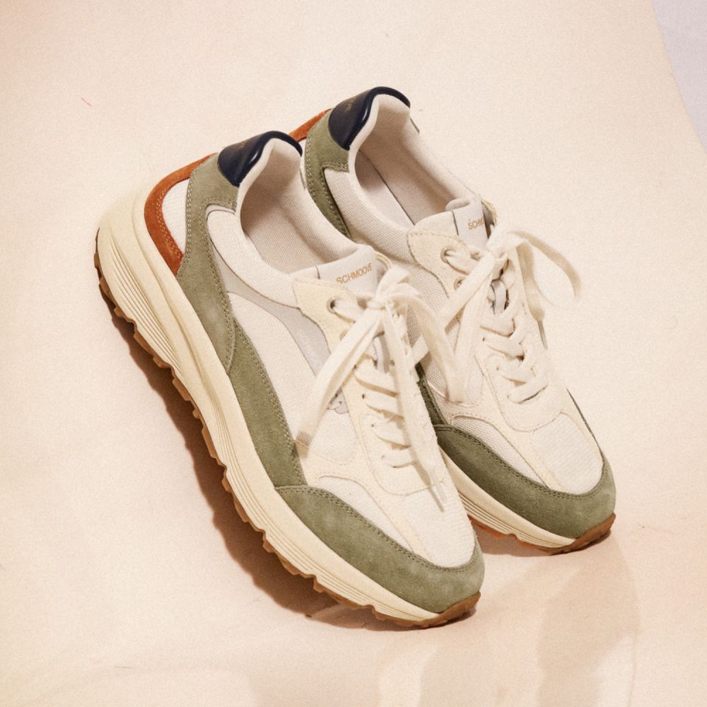DUSK RUNNER M - KNIT/SUEDE - OFF WHITE/GREEN
