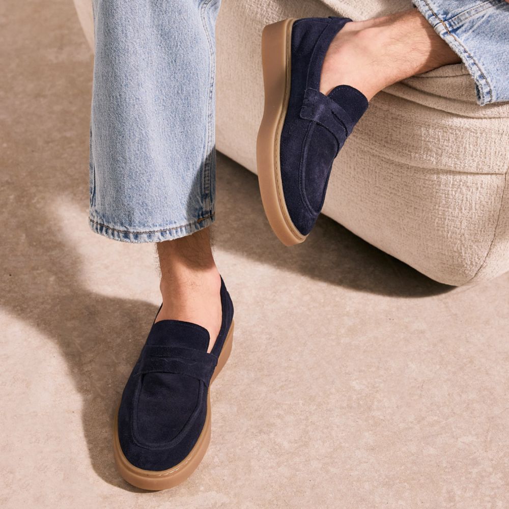 LOAFLY MOC M - SUEDE - NAVY