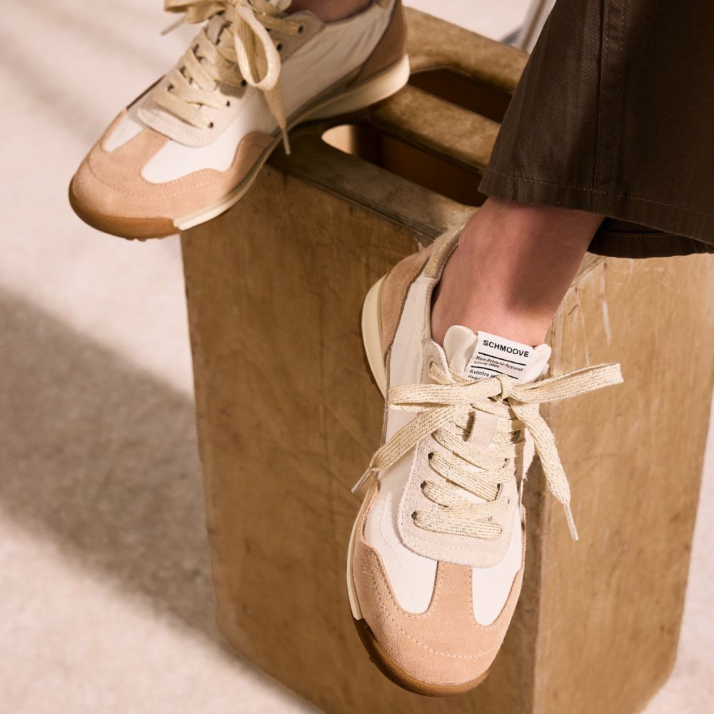 CAMDEN SNEAKER W - NYL/SDE/CRYSTAL - OFF WHITE/BEIGE/GOLD
