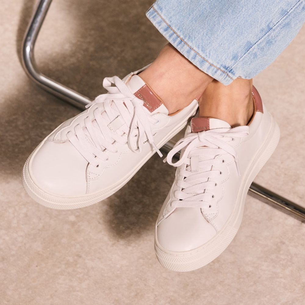 SPARKLE WAVE W - NAPPA/PATENT - WHITE/PINK