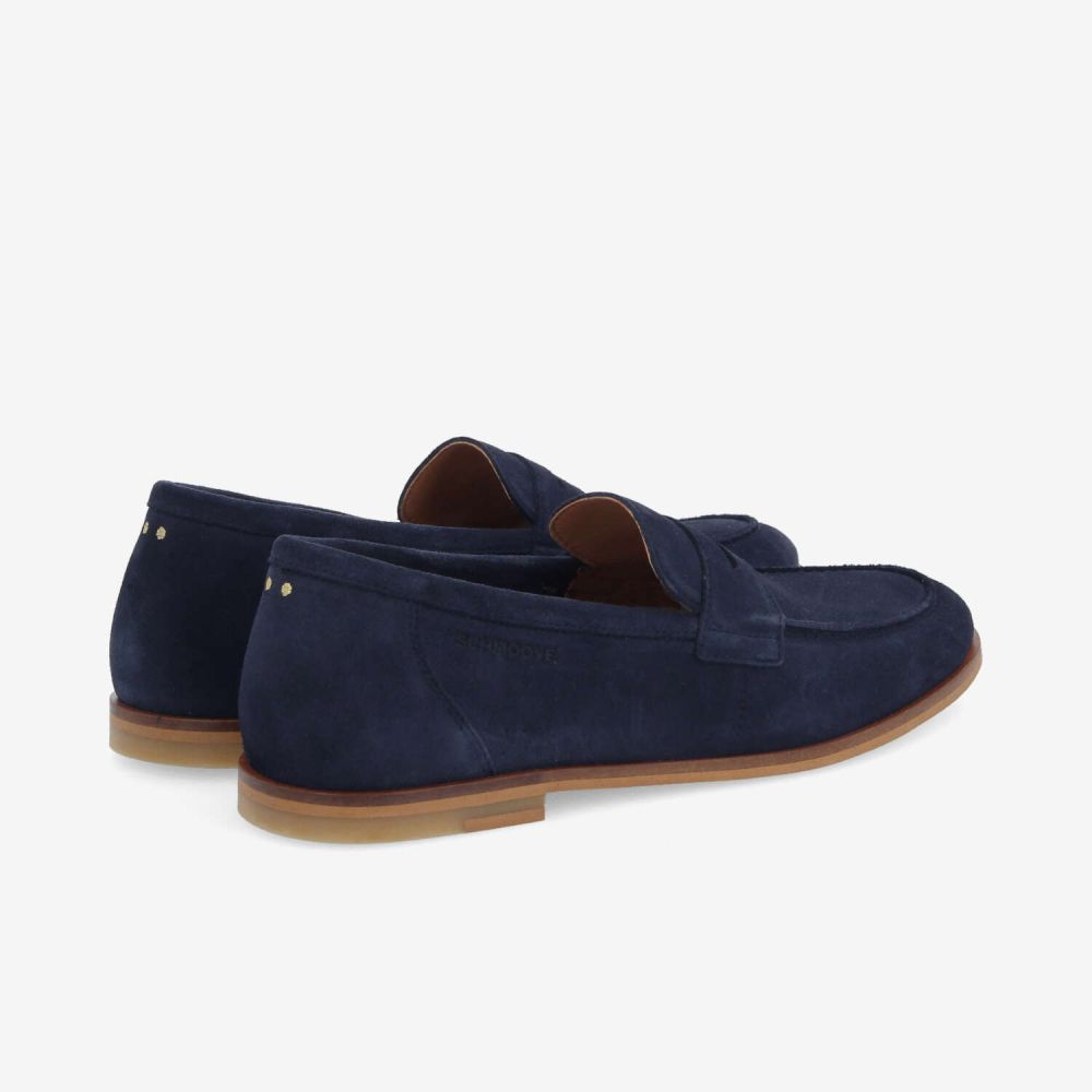 SMART MOC M - SUEDE LEATHER - BLEU MARINE