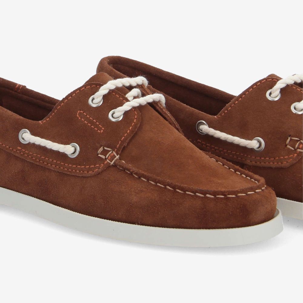 SHORE BOAT M - SUEDE - BROWN