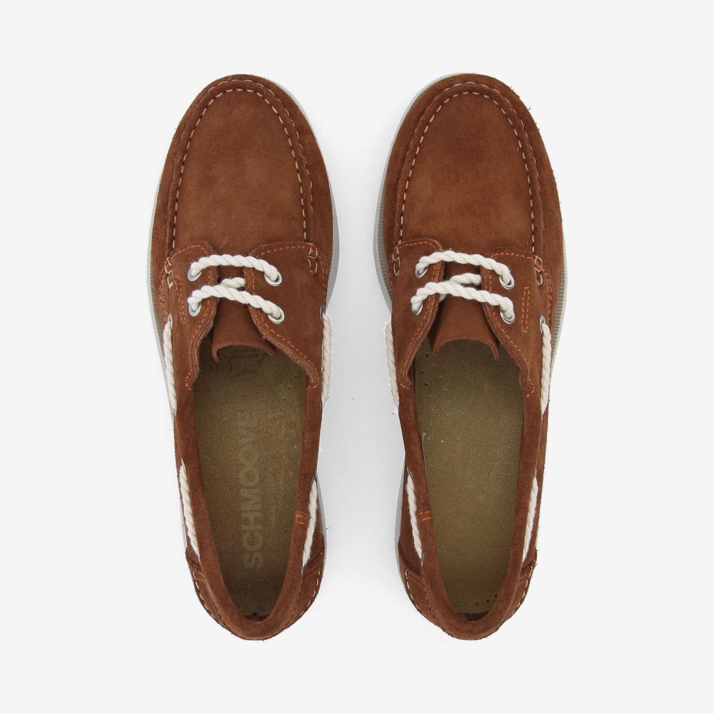 SHORE BOAT M - SUEDE - BROWN