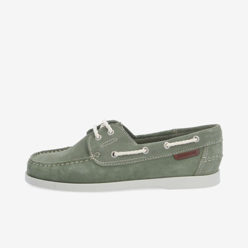 SHORE BOAT M - SUEDE - GREEN