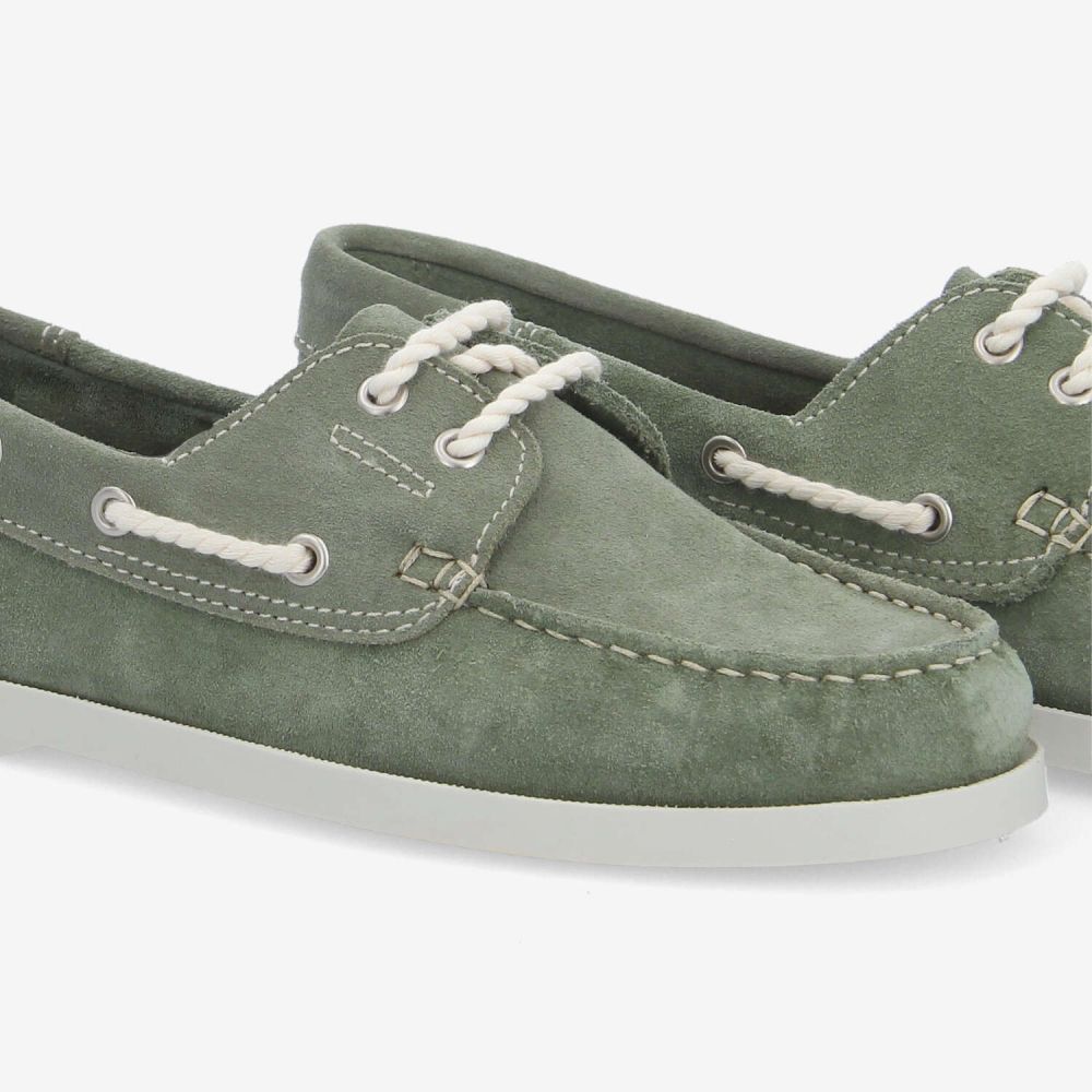 SHORE BOAT M - SUEDE - GREEN