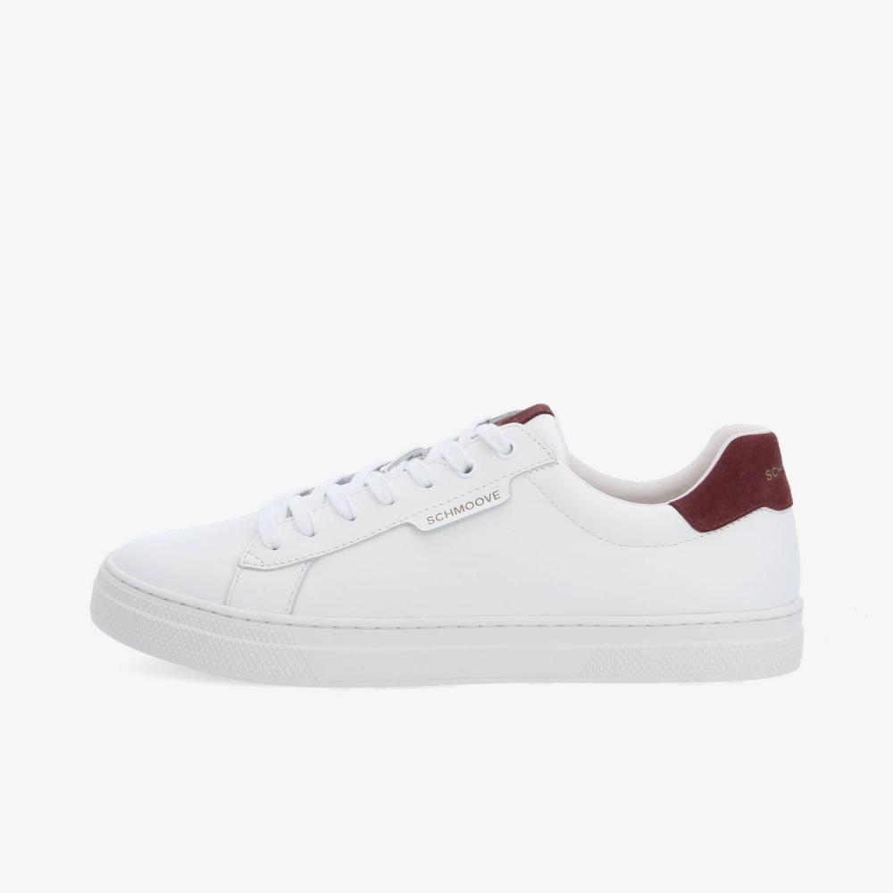 SPARKLE SNEAKER M - NAPPA/SUEDE - WHITE/BURGUNDY
