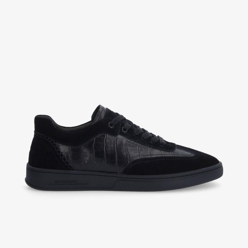 SAN MARINO SNEAKER M - MAT KROCO/SUEDE - BLACK