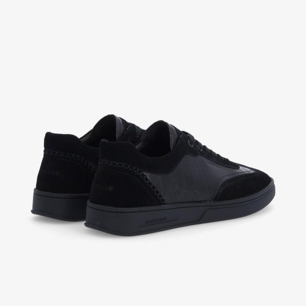 SAN MARINO SNEAKER M - MAT KROCO/SUEDE - BLACK