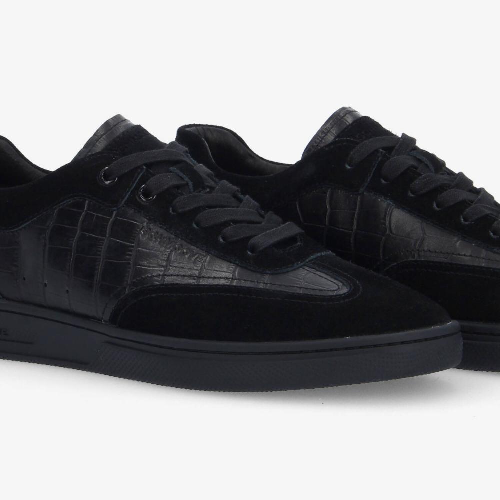 SAN MARINO SNEAKER M - MAT KROCO/SUEDE - NOIR