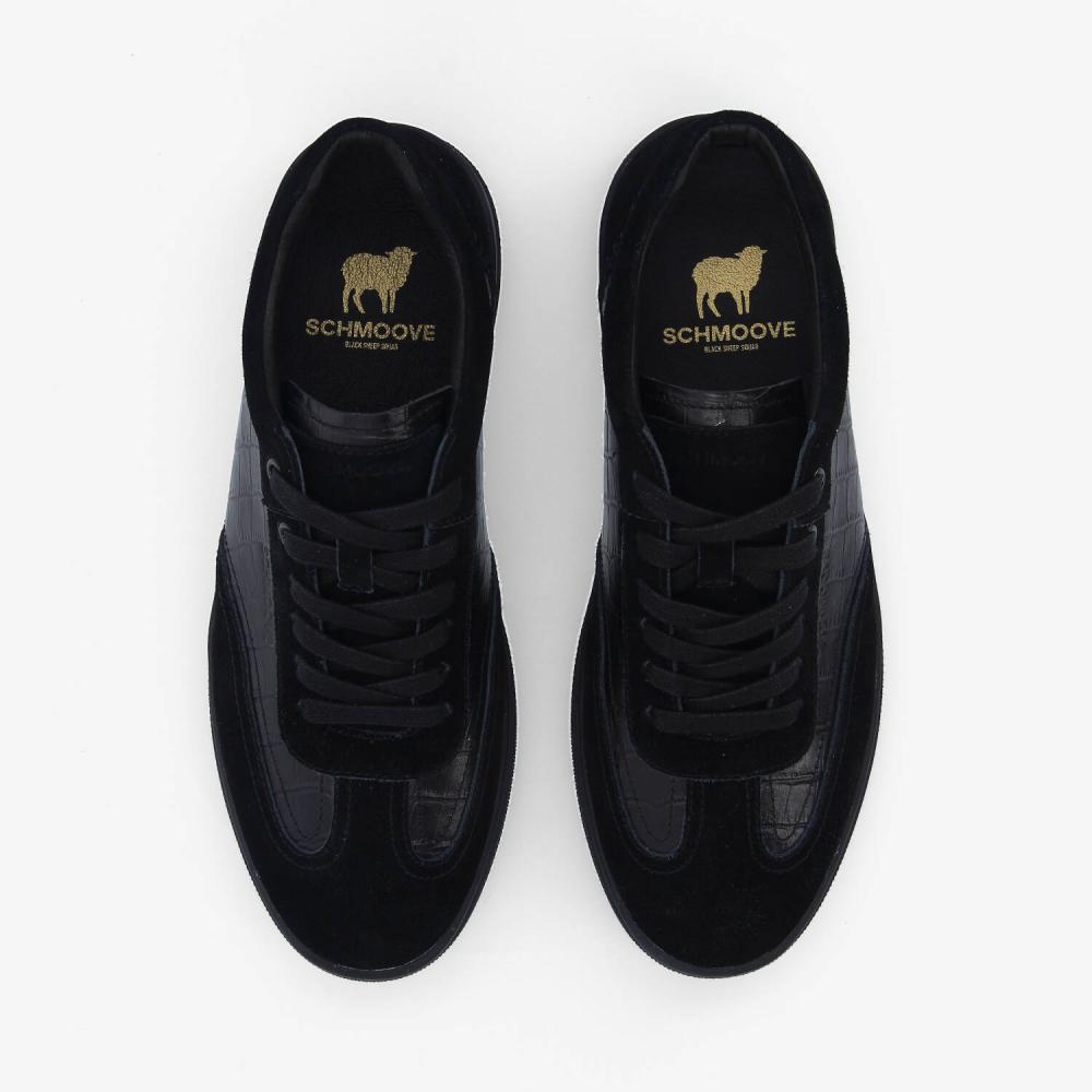 SAN MARINO SNEAKER M - MAT KROCO/SUEDE - BLACK