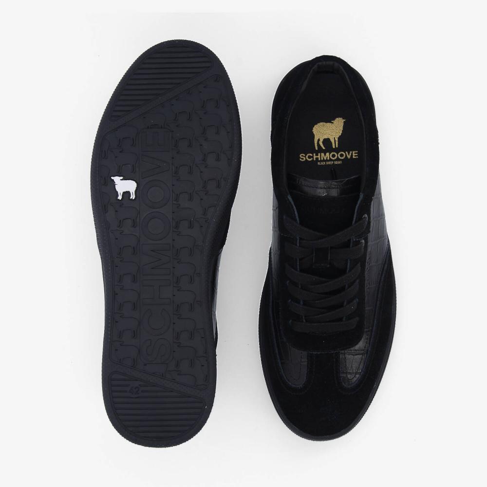 SAN MARINO SNEAKER M - MAT KROCO/SUEDE - NOIR