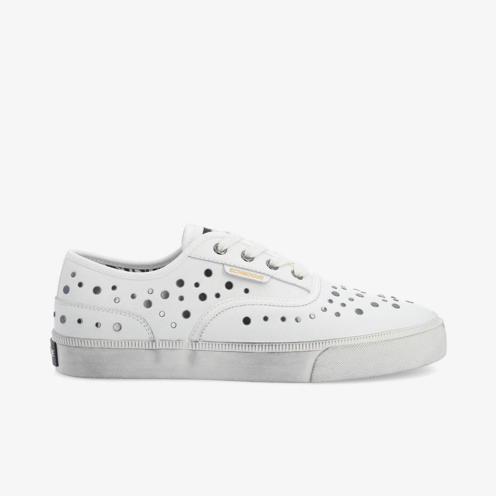 ARLO STUDS M - TUMBLED LEATHER - WHITE
