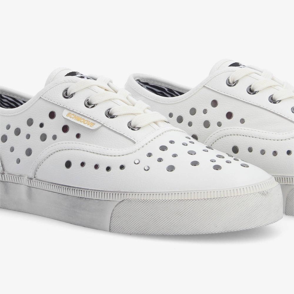 ARLO STUDS M - TUMBLED LEATHER - BLANC