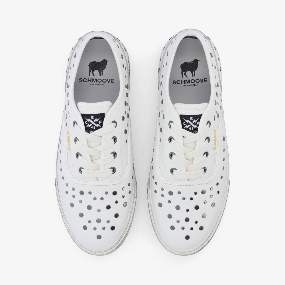 ARLO STUDS M - TUMBLED LEATHER - BLANC