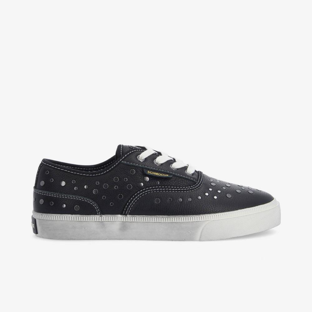 ARLO STUDS M - TUMBLED LEATHER - NOIR