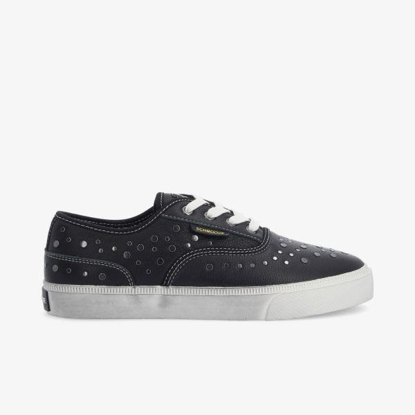 ARLO STUDS M - TUMBLED LEATHER - BLACK