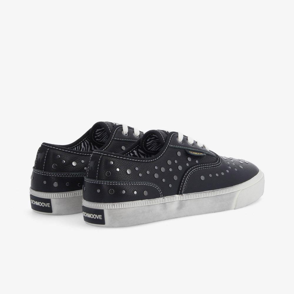 ARLO STUDS M - TUMBLED LEATHER - NOIR