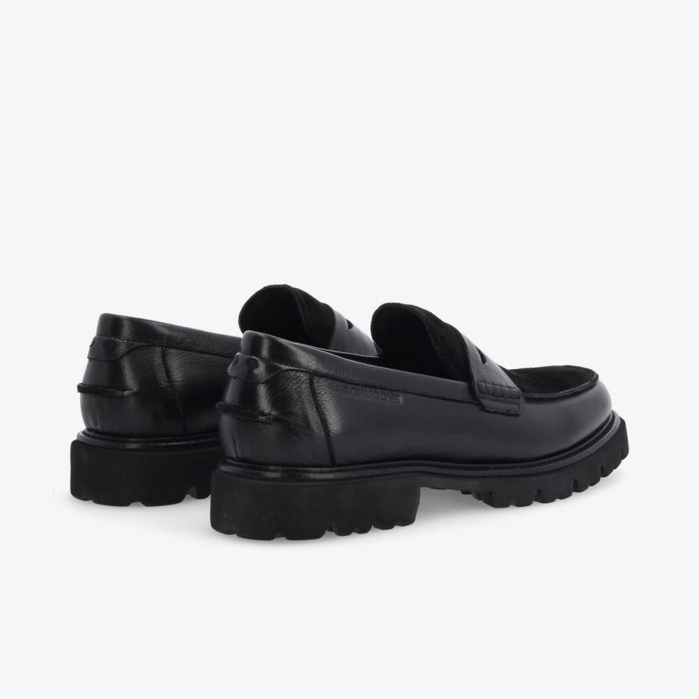JOHNNY LOAFER M - GRAIN LTR/SUEDE - NOIR