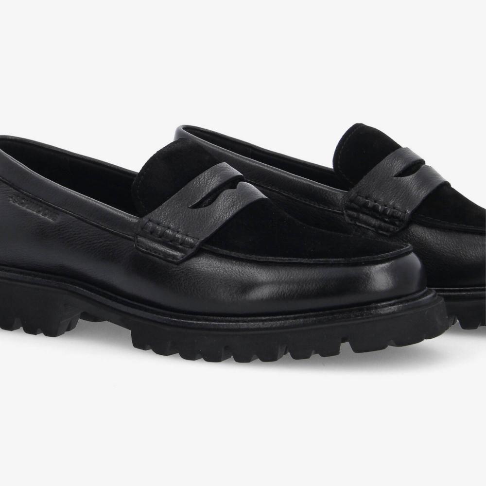 JOHNNY LOAFER M - GRAIN LTR/SUEDE - BLACK