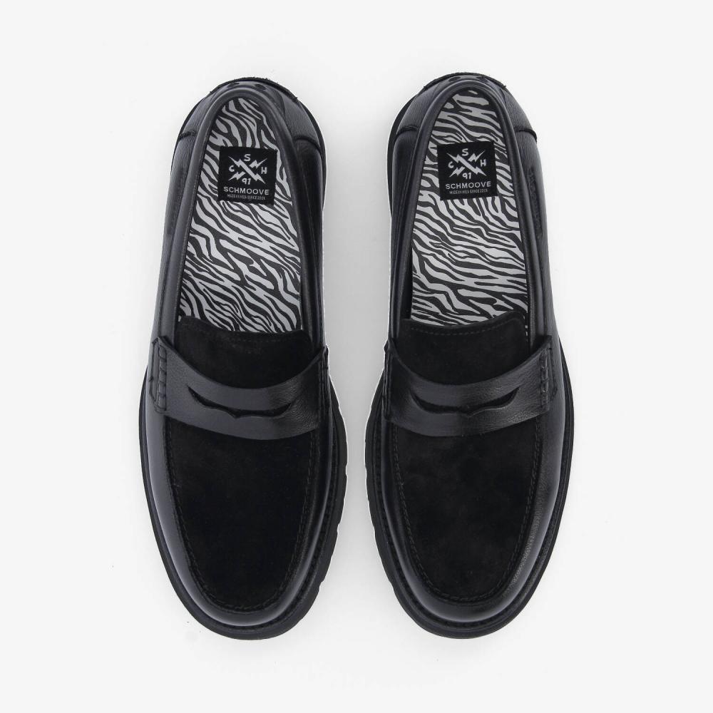 JOHNNY LOAFER M - GRAIN LTR/SUEDE - NOIR
