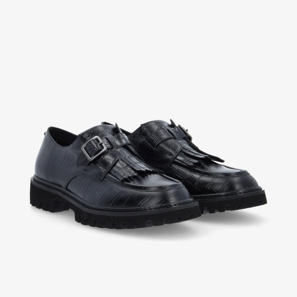 MYSEN PLT BUCKLE M - MAT KROCO - NOIR