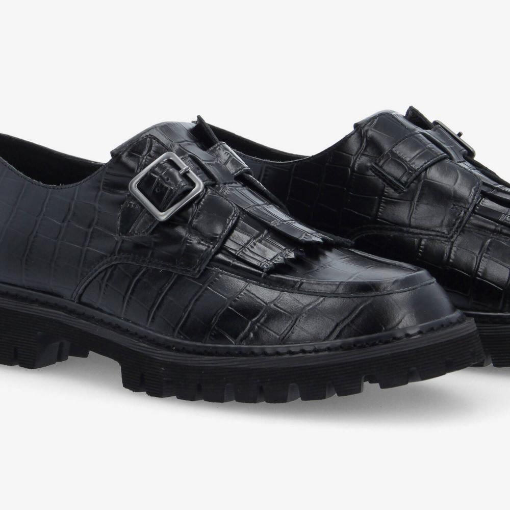 MYSEN PLT BUCKLE M - MAT KROCO - NOIR