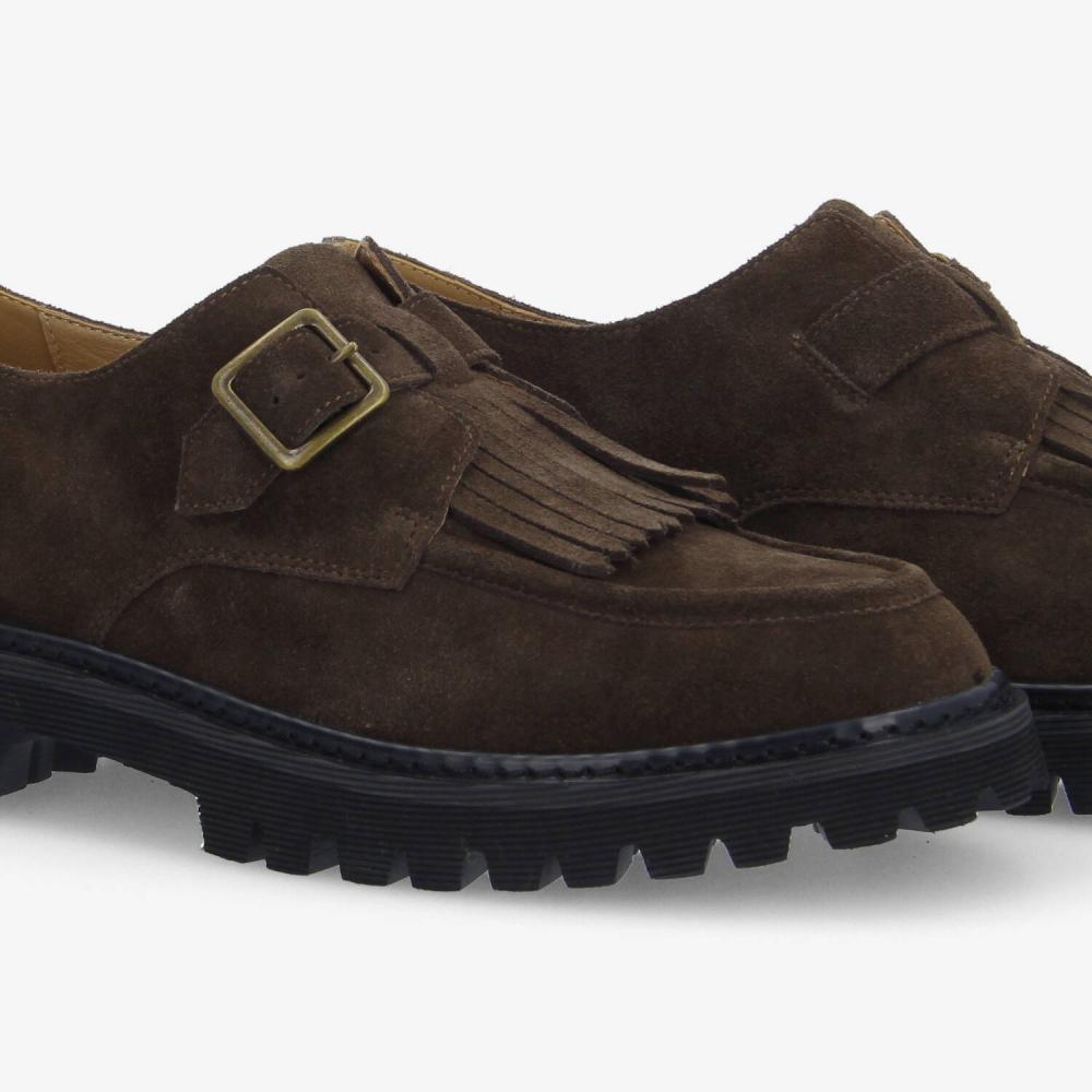 MYSEN PLT BUCKLE M - SUEDE - BROWN