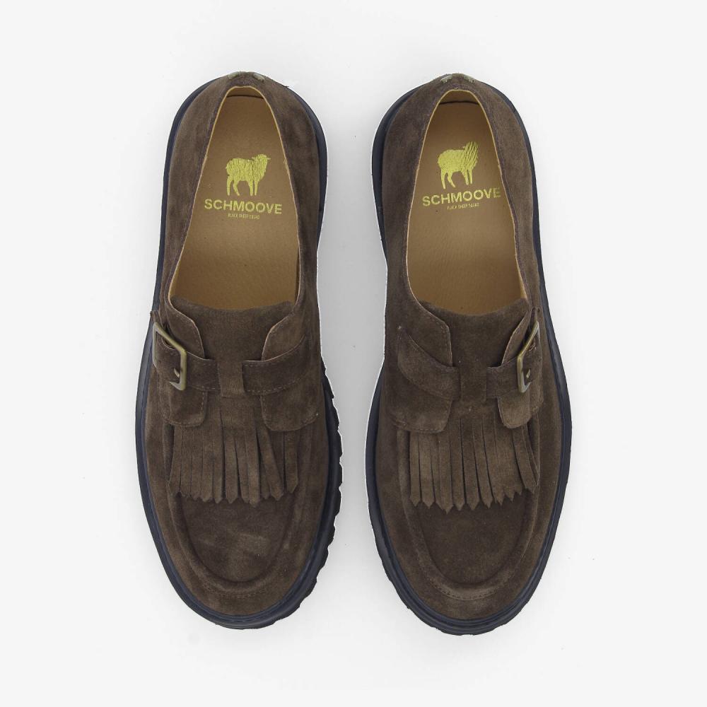MYSEN PLT BUCKLE M - SUEDE - MARRON